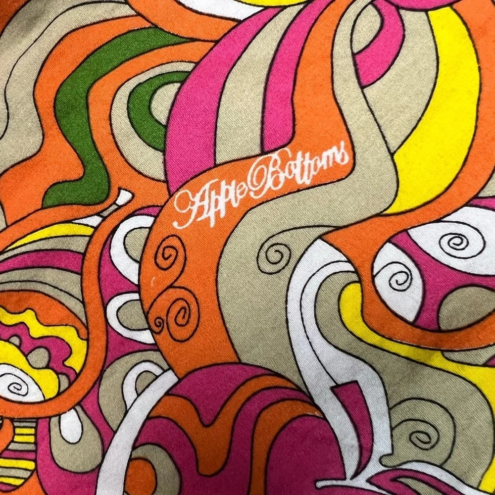 Vintage Apple Bottoms Pink & Orange Retro Swirl Pants Size Medium